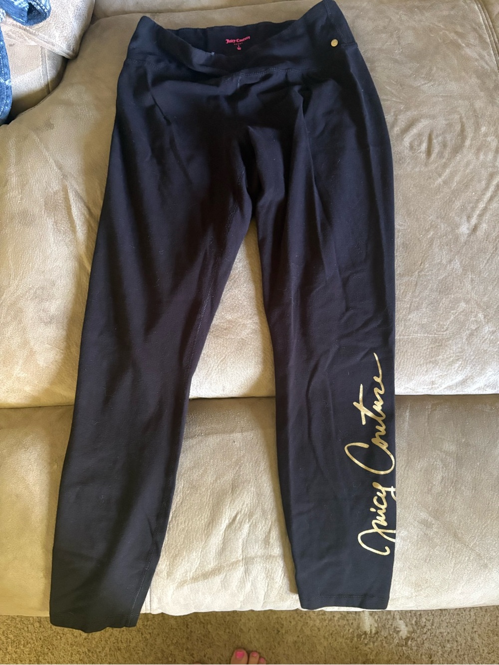 Juicy Couture Black Joggers with Gold Script